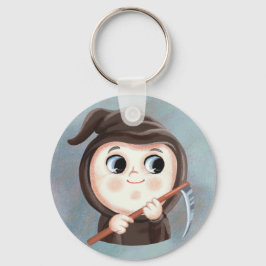 かわいい男の子の死ハロウィーンの衣装紙プレート キーホルダー