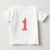 かわいい男の子の牧場の動物の子供の誕生日 ベビーTシャツ (裏面)