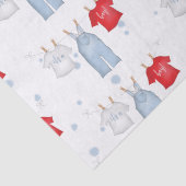 かわいい男の子の物干しラインのデニムブルー 薄葉紙 (詳細)