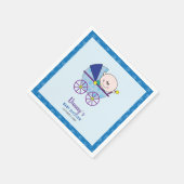 かわいい男の子の赤ちゃんシャワーカクテルナプキン スタンダードカクテルナプキン (角)