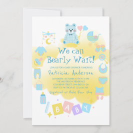 かわいい男の子の赤ちゃんシャワー招待状 招待状