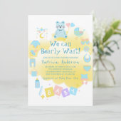 かわいい男の子の赤ちゃんシャワー招待状 招待状 (スタンド正面)