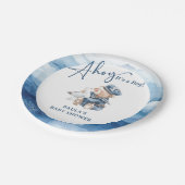 かわいい男の子の赤ちゃん航海のシャワー ペーパープレート (アングル)