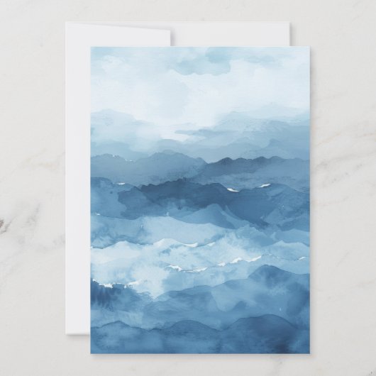 かわいい男の子の赤ちゃん航海のシャワー 招待状 (裏面)