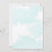 かわいい男の子の飛行機のテーマ第3誕生日パーティー 招待状 (裏面)