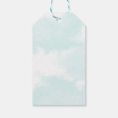 かわいい男の子の飛行機テーマ第1誕生日パーティー ギフトタグ (裏面)