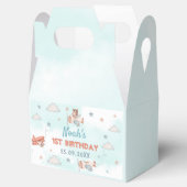 かわいい男の子の飛行機テーマ第1誕生日パーティー フェイバーボックス (オープン)