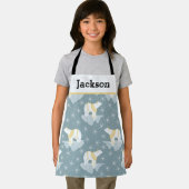 かわいい男の子ウィンターポーラベアスノーフレークキッズ料理 エプロン (インサイチュ)