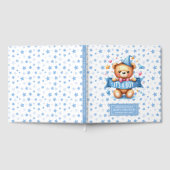 かわいい男の子テディベアのゲストブックのベビーシャワー ゲストブック (全面)