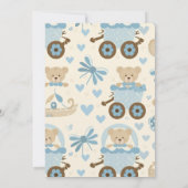 かわいい男の子テディベアベビーシャワー招待状 招待状 (裏面)