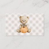 かわいい男の子テディベア風船ブックスベビー エンクロージャーカード (裏面)