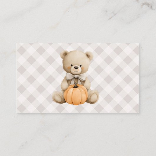 かわいい男の子テディベア風船ブックスベビー エンクロージャーカード (裏面)