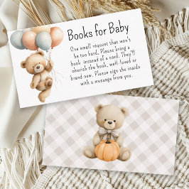 かわいい男の子テディベア風船ブックスベビー エンクロージャーカード