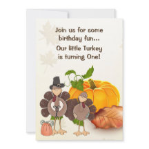 かわいい男の子トルコ感謝祭1st誕生日