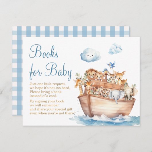 かわいい男の子ノアの箱舟の赤ちゃんシャワー本ベビー ポストカード (正面/裏面)