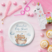 かわいい男の子ノアの箱舟の赤ちゃんシャワー ペーパープレート (パーティー)