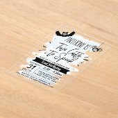 かわいい男の子ハロウィーン2回目の誕生日 アクリル招待状 (レイダウン)