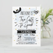 かわいい男の子ハロウィーン2回目の誕生日 招待状 (スタンド正面)