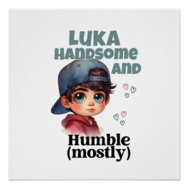 かわいい男の子ハンサムで謙虚 ポスター