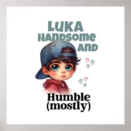 かわいい男の子ハンサムで謙虚 ポスター (正面)
