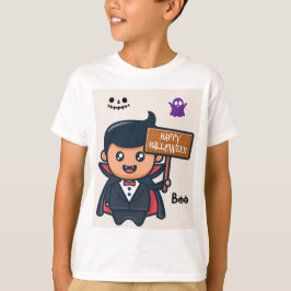 かわいい男の子バンパイア – ハロウィンパーにピッタリのシャツ Tシャツ