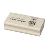 かわいい男の子パーソナライズされたクマの本はゴムだ ラバースタンプ (スタンプ)