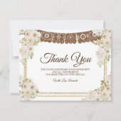 かわいい男の子ブラウンメキシコのバプテスマ&誕生日 サンキューカード (正面)