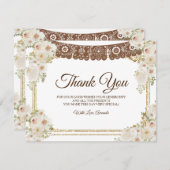 かわいい男の子ブラウンメキシコのバプテスマ&誕生日 サンキューカード (正面/裏面)