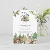 かわいい男の子ベビーシャワー招待状 招待状 (スタンド正面)