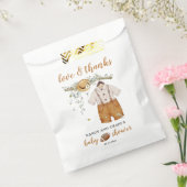 かわいい男の子ボホサッカー水の色ベビーシャワー フェイバーバッグ (封をした状態)