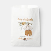 かわいい男の子ボホサッカー水の色ベビーシャワー フェイバーバッグ (正面)