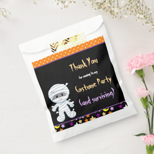 かわいい男の子ミイラのハロウィーンの衣装パーティー フェイバーバッグ (封をした状態)