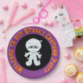 かわいい男の子ミイラのハロウィーンの衣装パーティー ペーパープレート (パーティー)