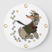 かわいい男の子ヤギの漫画の壁時計 ラージ壁時計 (正面)