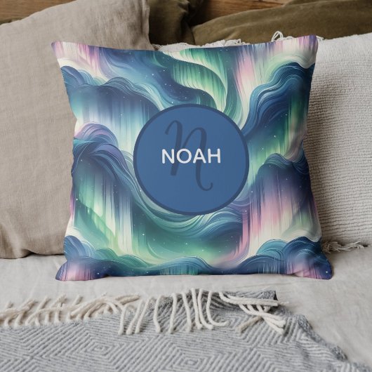 かわいい男の子子供部屋キッズモノグラムノーザンライト クッション