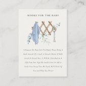 かわいい男の子子供部屋赤ちゃんのシャワーに不可欠な本 エンクロージャーカード (正面)