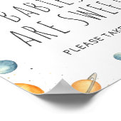 かわいい男の子宇宙ベビーは甘いポスター ポスター (角)