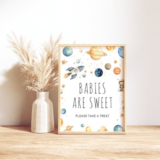 かわいい男の子宇宙ベビーは甘いポスター ポスター
