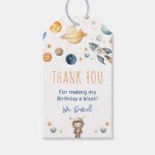 かわいい男の子宇宙誕生日ギフトラベル ギフトタグ (正面)