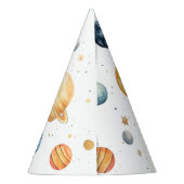 かわいい男の子宇宙誕生日パーティーハット パーティーハット (裏面)