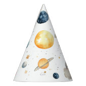 かわいい男の子宇宙誕生日パーティーハット パーティーハット (左)