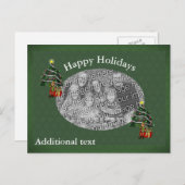 かわいい男の子小妖精や小人クリスマスホリデーフォトポストカード シーズンポストカード (正面/裏面)