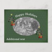 かわいい男の子小妖精や小人クリスマスホリデーフォトポストカード シーズンポストカード (正面)