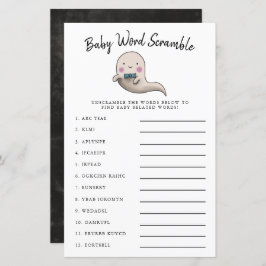 かわいい男の子幽霊ベビー単語スクランブルゲーム