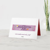 かわいい男の子&デコレーションボックスレッドクリスマスカード シーズンカード (裏面)