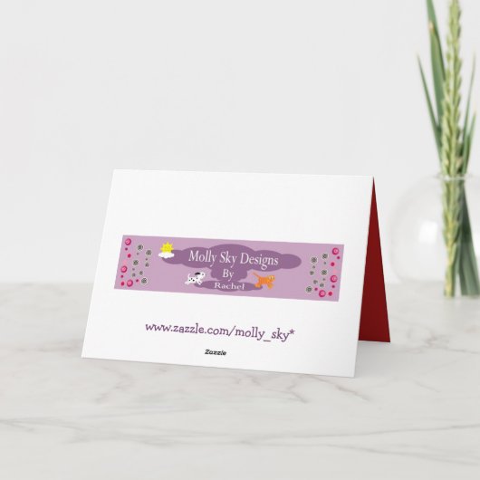 かわいい男の子&デコレーションボックスレッドクリスマスカード シーズンカード (裏面)