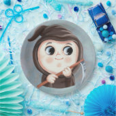 かわいい男の子、デス・ハロウィーンの衣装 ペーパープレート (パーティー)