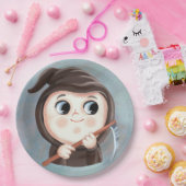 かわいい男の子、デス・ハロウィーンの衣装 ペーパープレート (パーティー)