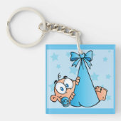 かわいい男の赤ちゃんおしゃぶり キーホルダー (正面)