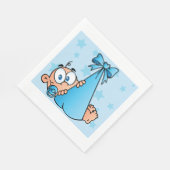 かわいい男の赤ちゃんおしゃぶり スタンダードランチョンナプキン (角)